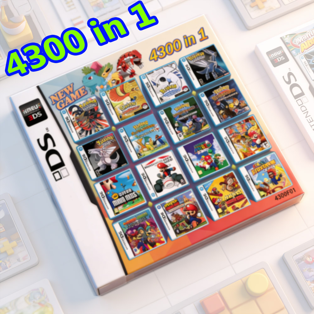 Retro Gaming Pokemon - 포켓몬 테마 다중 게임 카트리지(DS/3DS/NDSL/2DS용) -