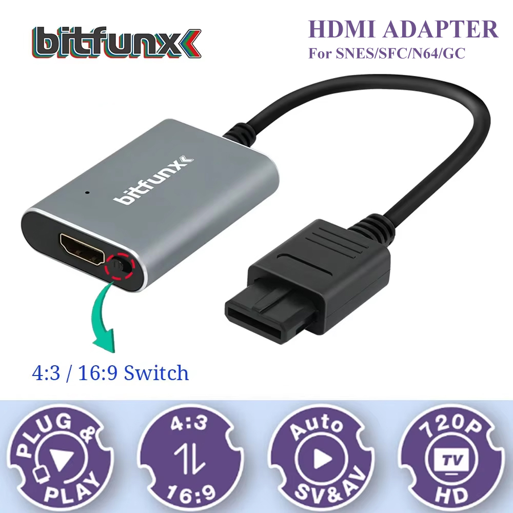 Bitfunx 720P Svideo/AV-HDMI 어댑 - Retro Handheld Console 리뷰 및 가격