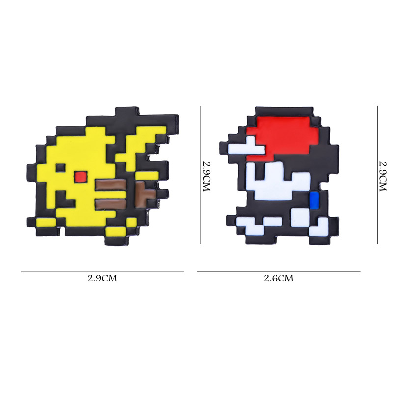 2pcs 레트로 게임 8 비트 픽셀 포켓몬 에나멜 핀  - Retro Gaming Pokemon 리뷰 및 가격